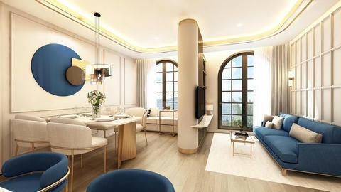 Apartment for sale 76 sq m. 2 bedrooms and large living room with furniture and appliances. ( Tek_00061 )
