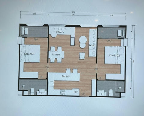 Apartment for sale 76 sq m. 2 bedrooms and large living room with furniture and appliances. ( Tek_00061 )