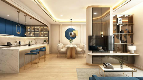 Apartment for sale 76 sq m. 2 bedrooms and large living room with furniture and appliances. ( Tek_00061 )